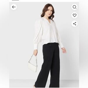 Vero Moda V-Neck Puff  Sleeve Top